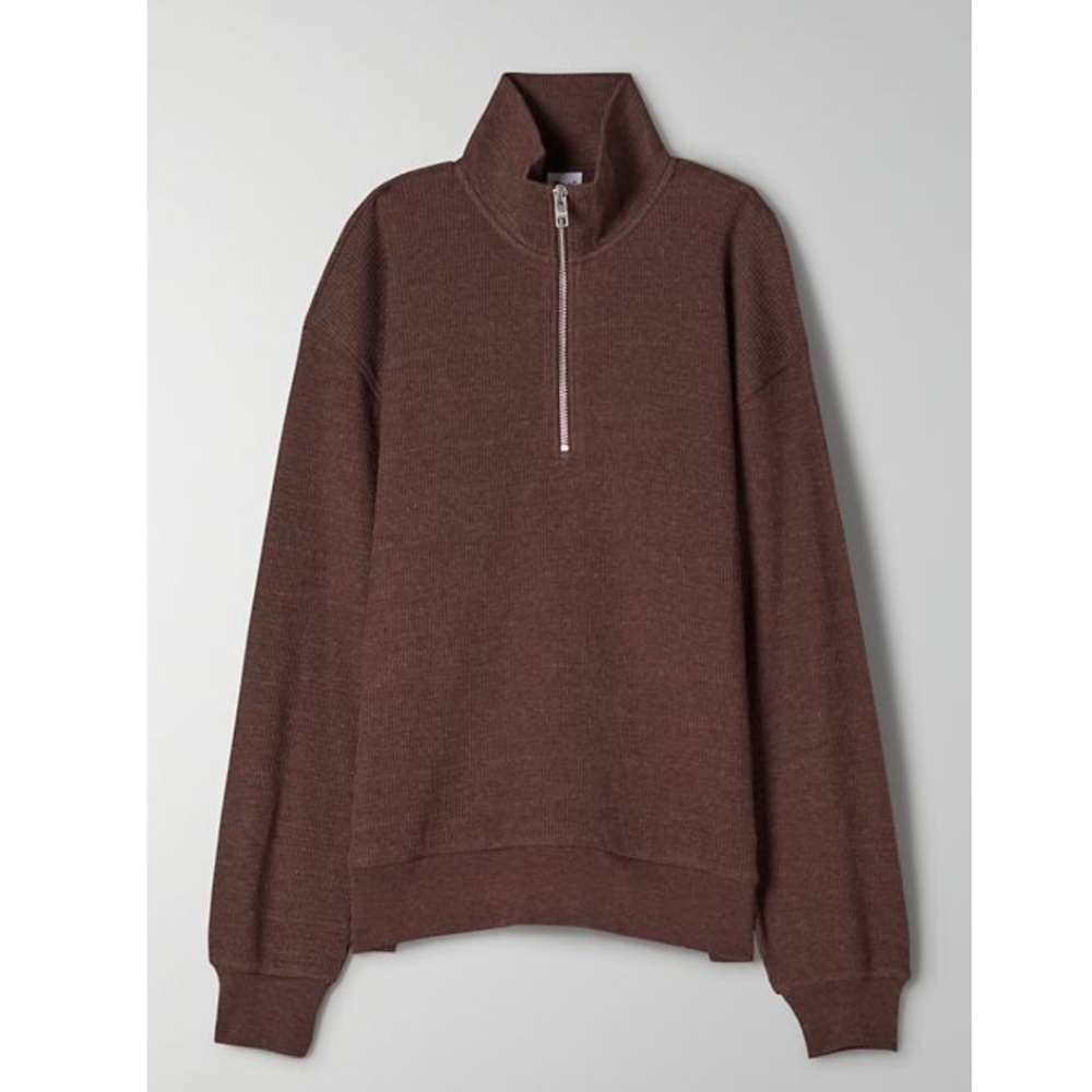 Aritzia TNA Canal Thermal in Rich Mocha Brown L